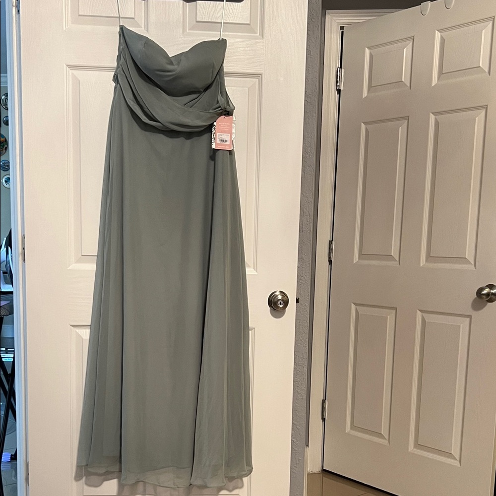 Birds Grey bridesmaids dress